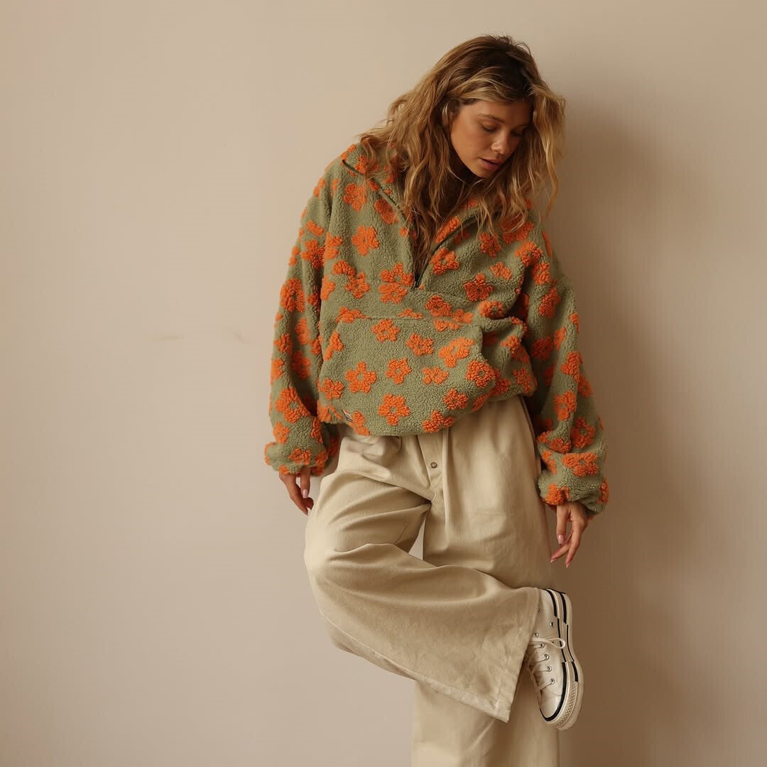 Daisy - Jersey oversize con estampado floral