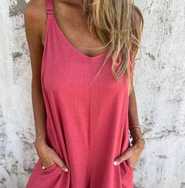 Noa™ | Mono de tirantes con bolsillos y estilo relajado