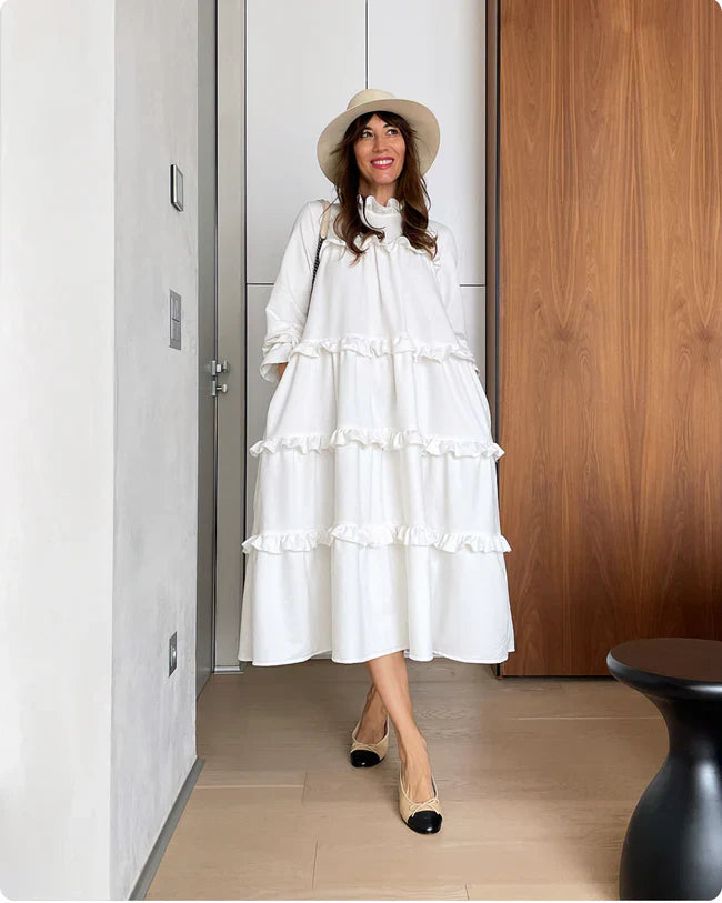 Laura | Vestido con volantes y bolsillos