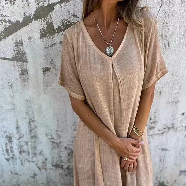 Natalia™ – Vestido vaporoso de cuello en V