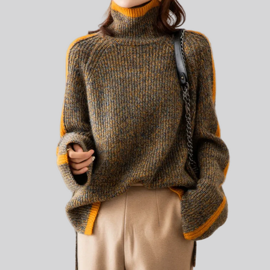 Camila | El Turtleneck con Detalles Oro