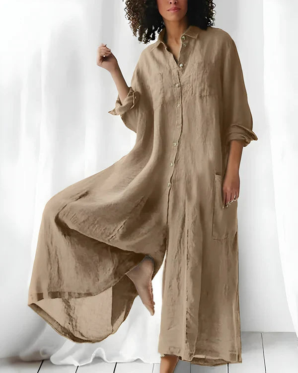 Jana™ Mono camisero ancho de estilo relajado
