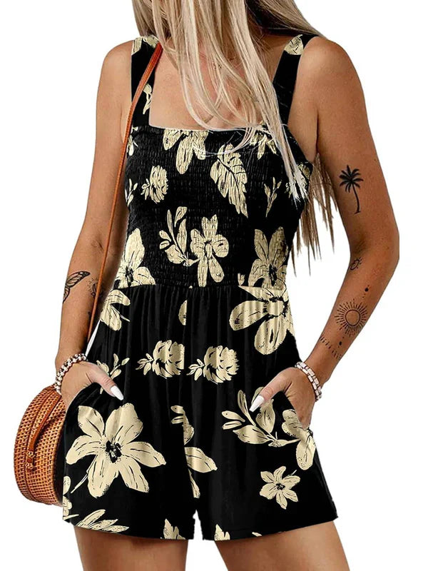 Berta™ Mono corto informal sin mangas de verano con bolsillos