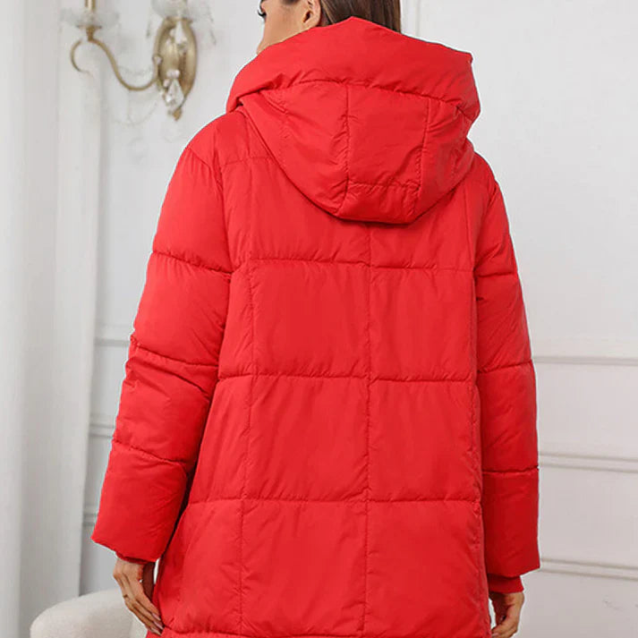 Alicia – Abrigo largo de invierno acolchado y cortaviento