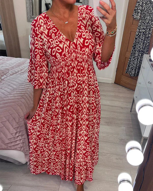 Elena™ | Elegante vestido largo con estampado