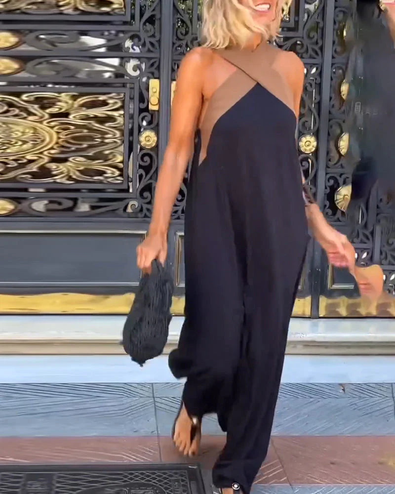 SIENA | Elegante vestido sin espalda con cuello cruzado de moda