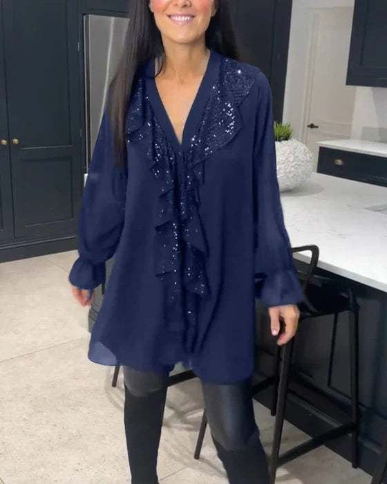 Belén | Blusa con volantes y estilo elegante