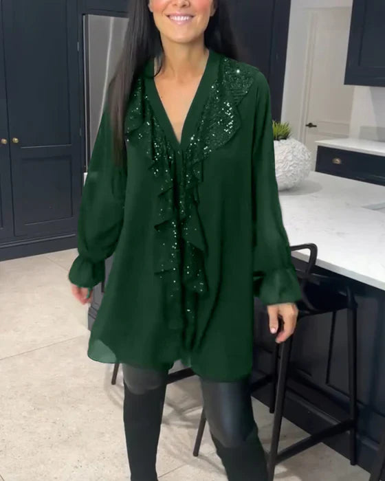 Belén | Blusa con volantes y estilo elegante