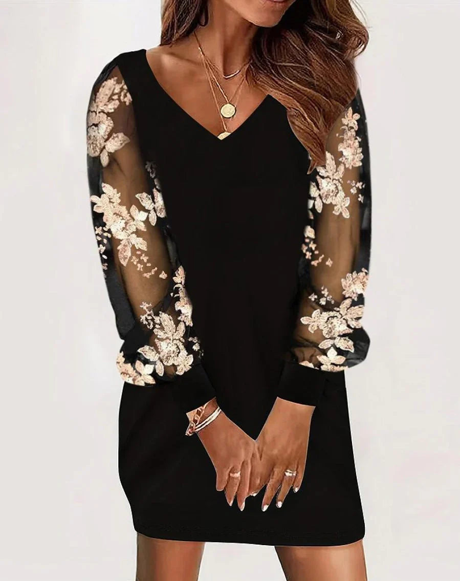 Malvina - Vestido elegante con detalle de encaje