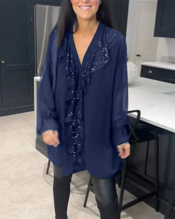 Belén | Blusa con volantes y estilo elegante
