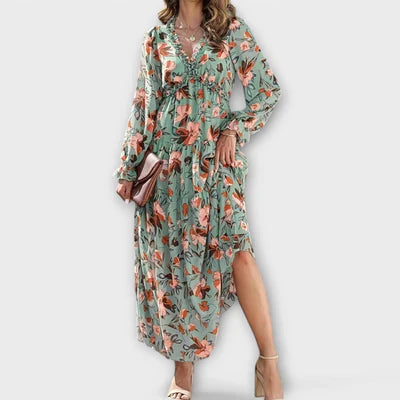 Alba- Vestido elegante con escote en V