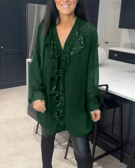 Belén | Blusa con volantes y estilo elegante
