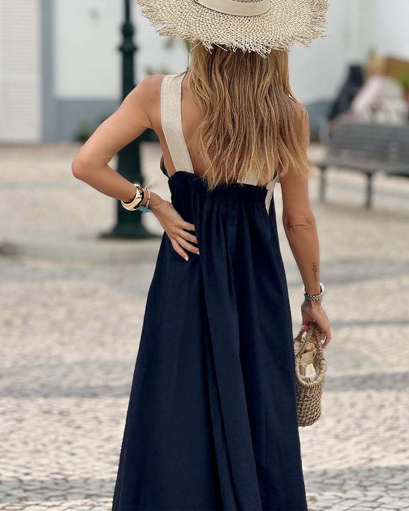 SIENA | Elegante vestido sin espalda con cuello cruzado de moda