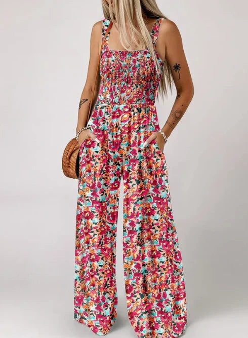 Diana™ | Mono largo sin mangas con estampado floral y corte ancho