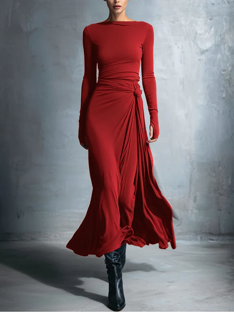 Veya – Vestido largo fluido elegante