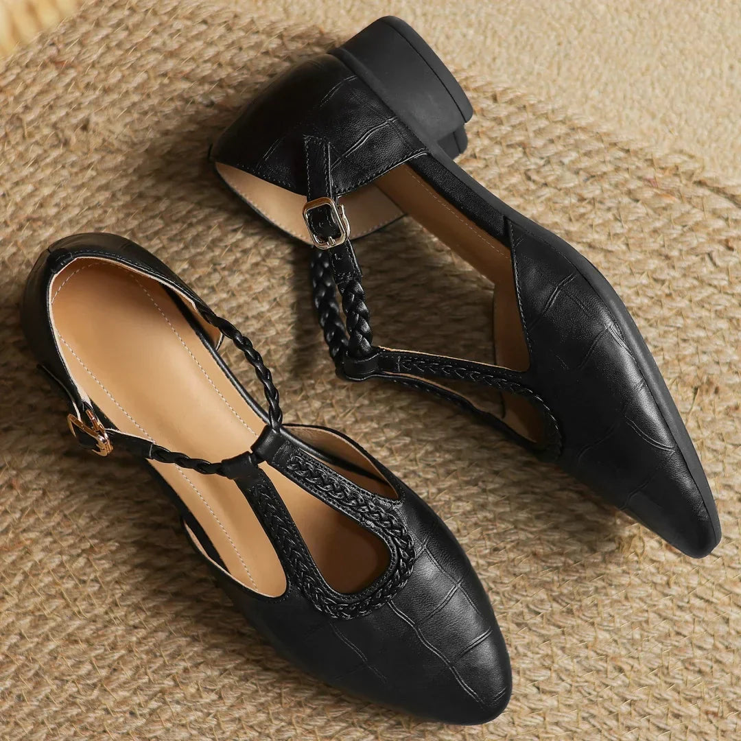 Valentina | Mocasín de Ante con Cadena Plata