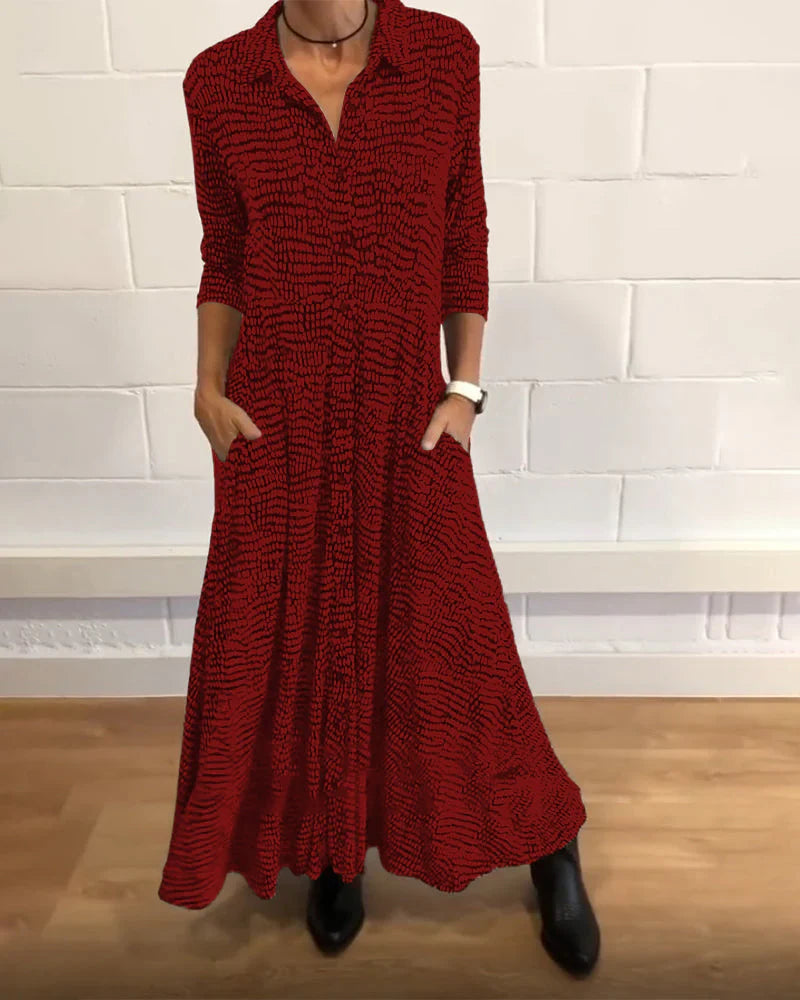 Elvira - Vestido midi sofisticado con bolsillos
