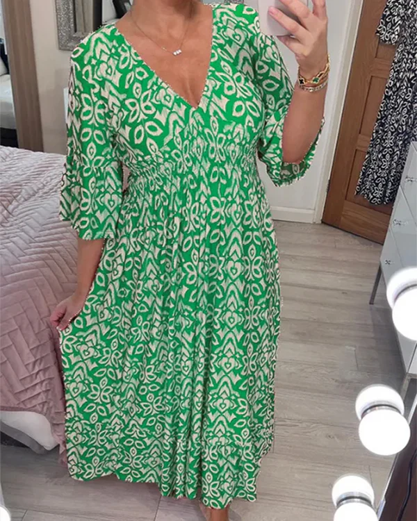 Elena™ | Elegante vestido largo con estampado