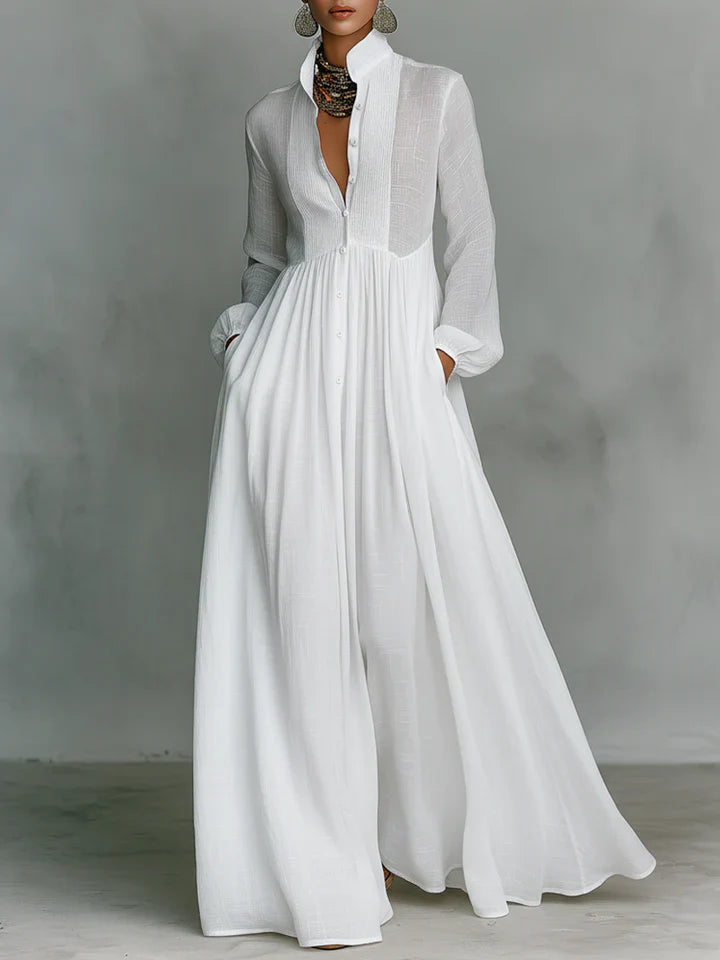 Elisa – Vestido maxi minimalista