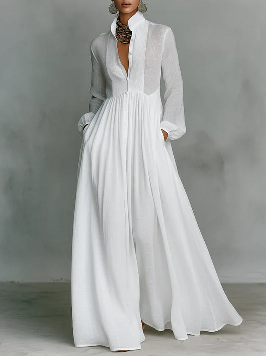 Elisa – Vestido maxi minimalista