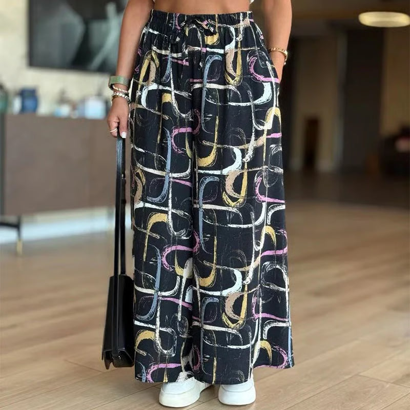 Zoe - Pantalones anchos con cintura alta