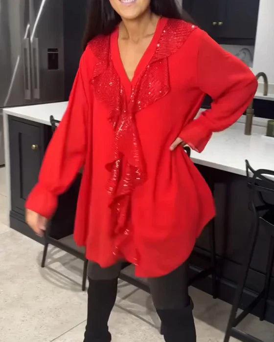 Belén | Blusa con volantes y estilo elegante