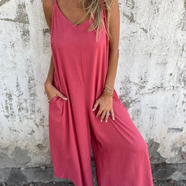 Noa™ | Mono de tirantes con bolsillos y estilo relajado