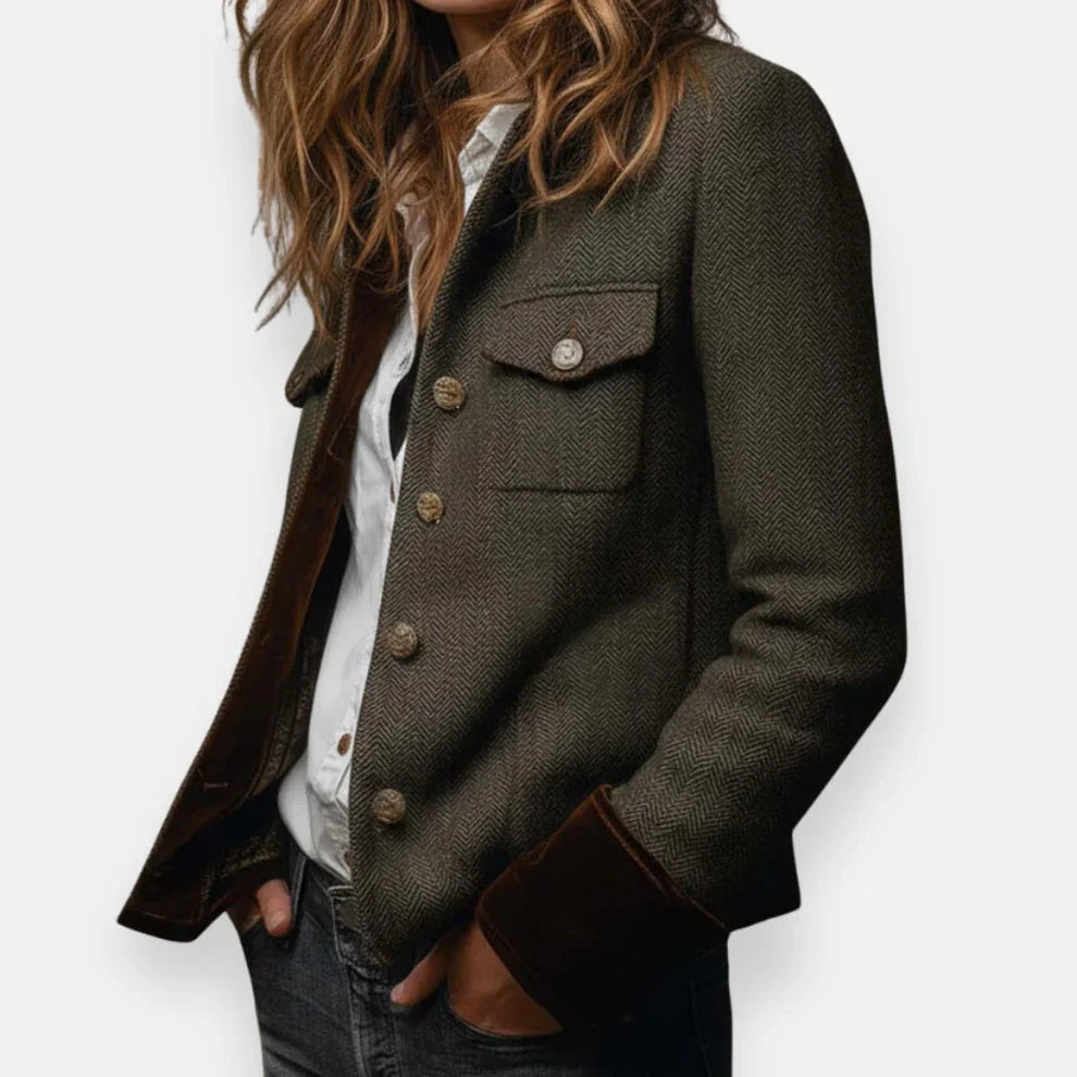 Daniela - Chaqueta elegante con detalles en terciopelo