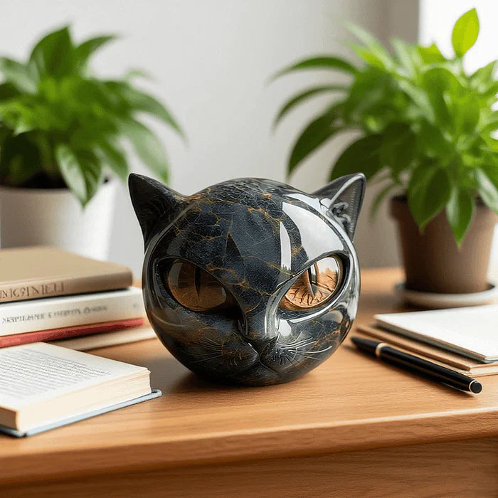 Lovera | Escultura de gato negro misterioso