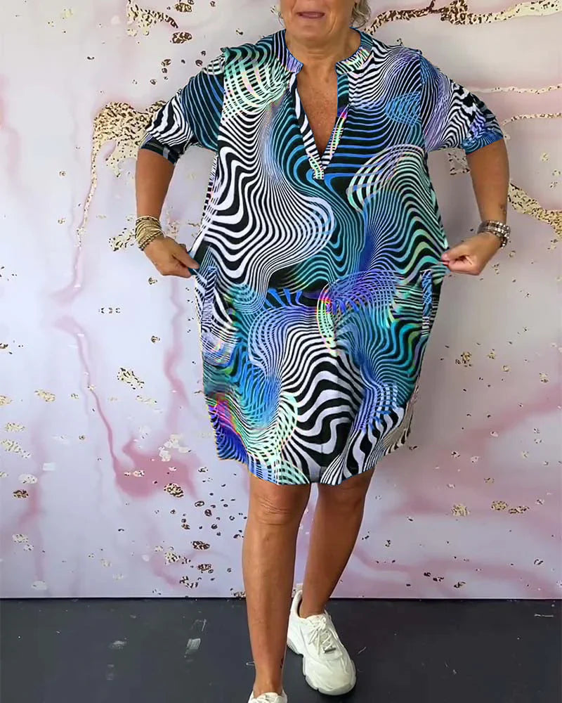 Lucía | Vestido Colorido con Escote en V