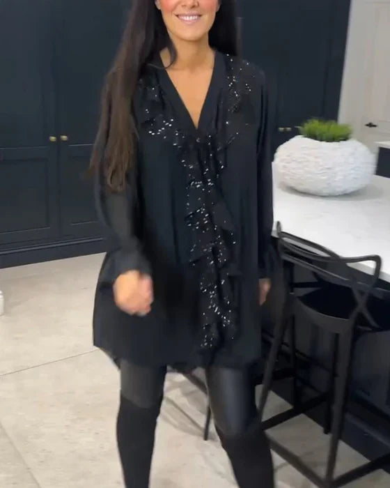 Belén | Blusa con volantes y estilo elegante