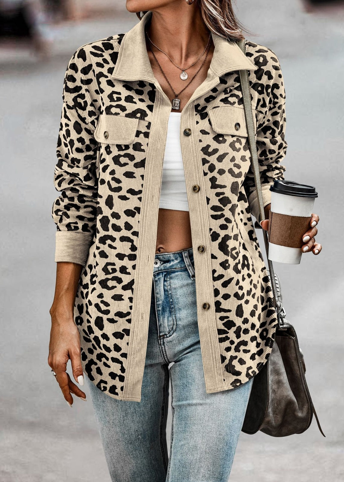 Ángela / Chaqueta estampada animal print