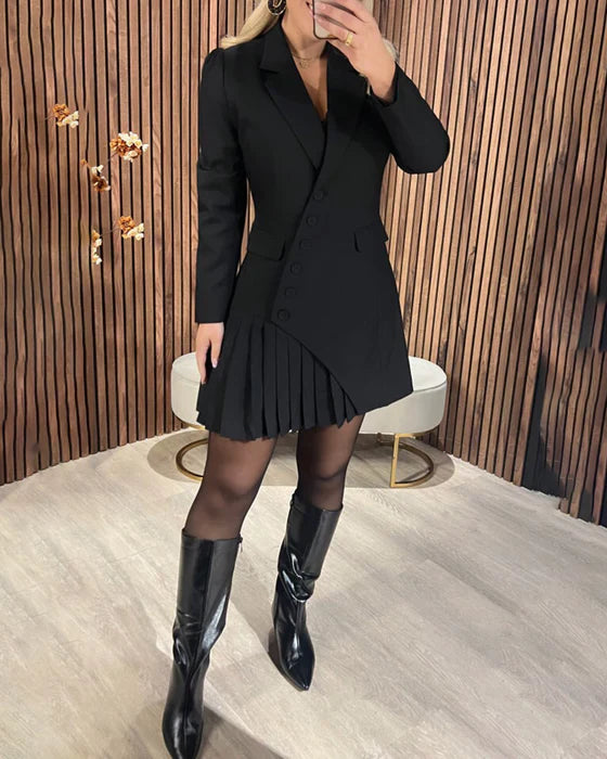 Flavia - Vestido blazer con solapa y diseño sastre