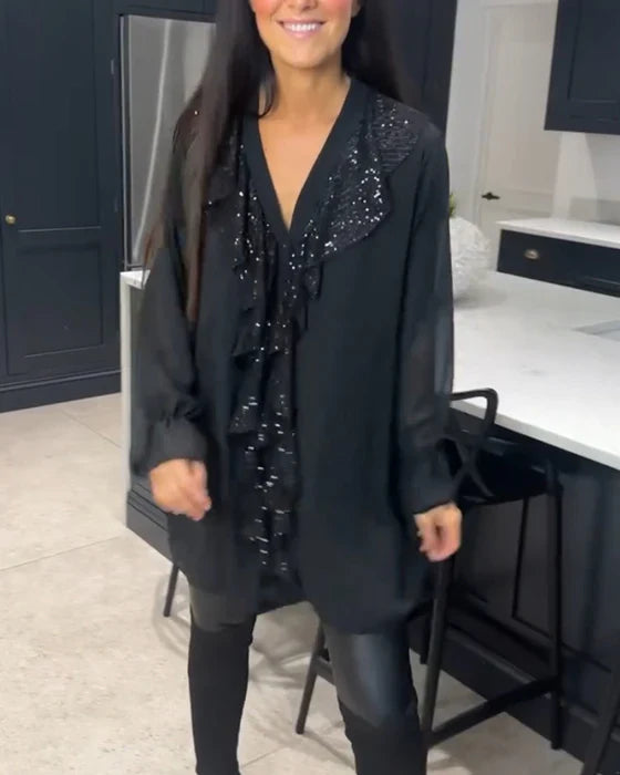 Belén | Blusa con volantes y estilo elegante