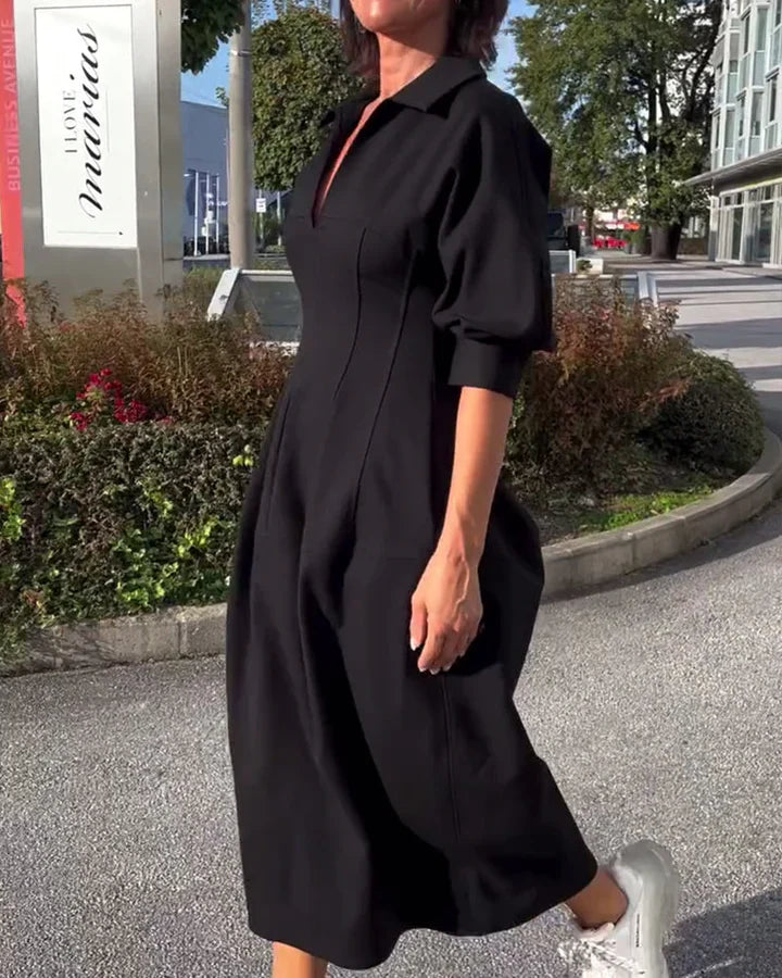 Carmen™ Vestido Esencial de Primavera con Cuello en V