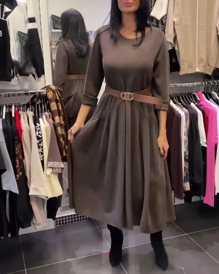 Carmen – Vestido casual de color liso