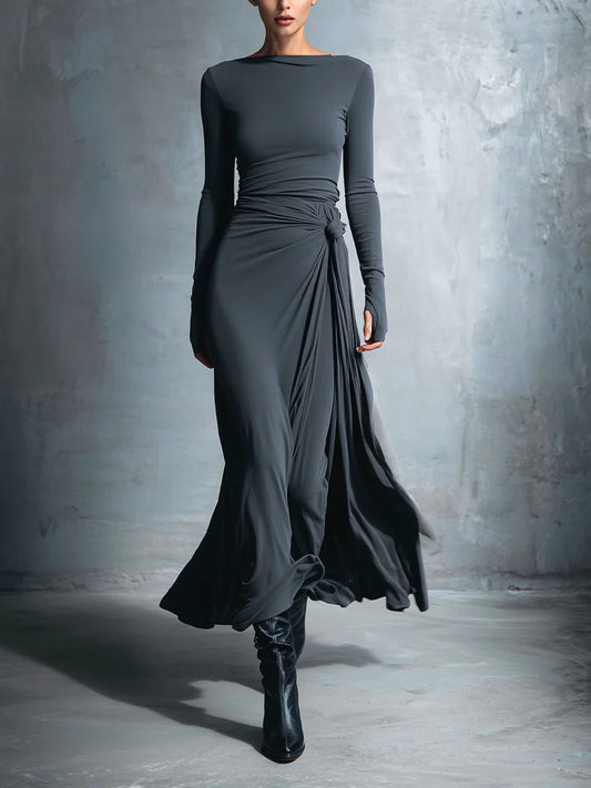 Veya – Vestido largo fluido elegante