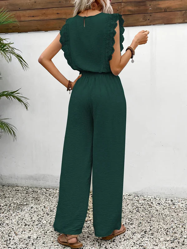 Claudia™ Mono elegante con detalles de encaje: liso, tejido y un estilo chic atemporal para todas las estaciones.