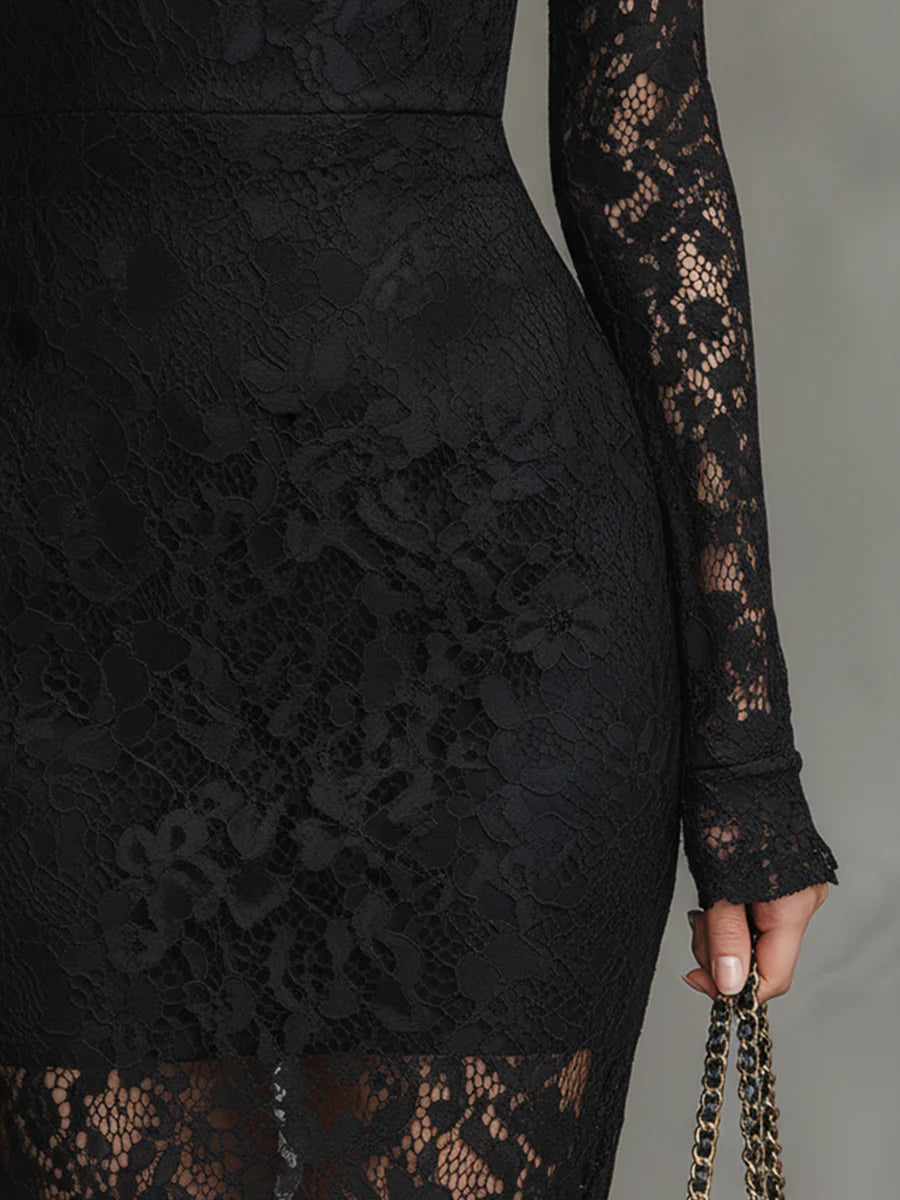 Veronika | Vestido de Noche en Encaje Floral