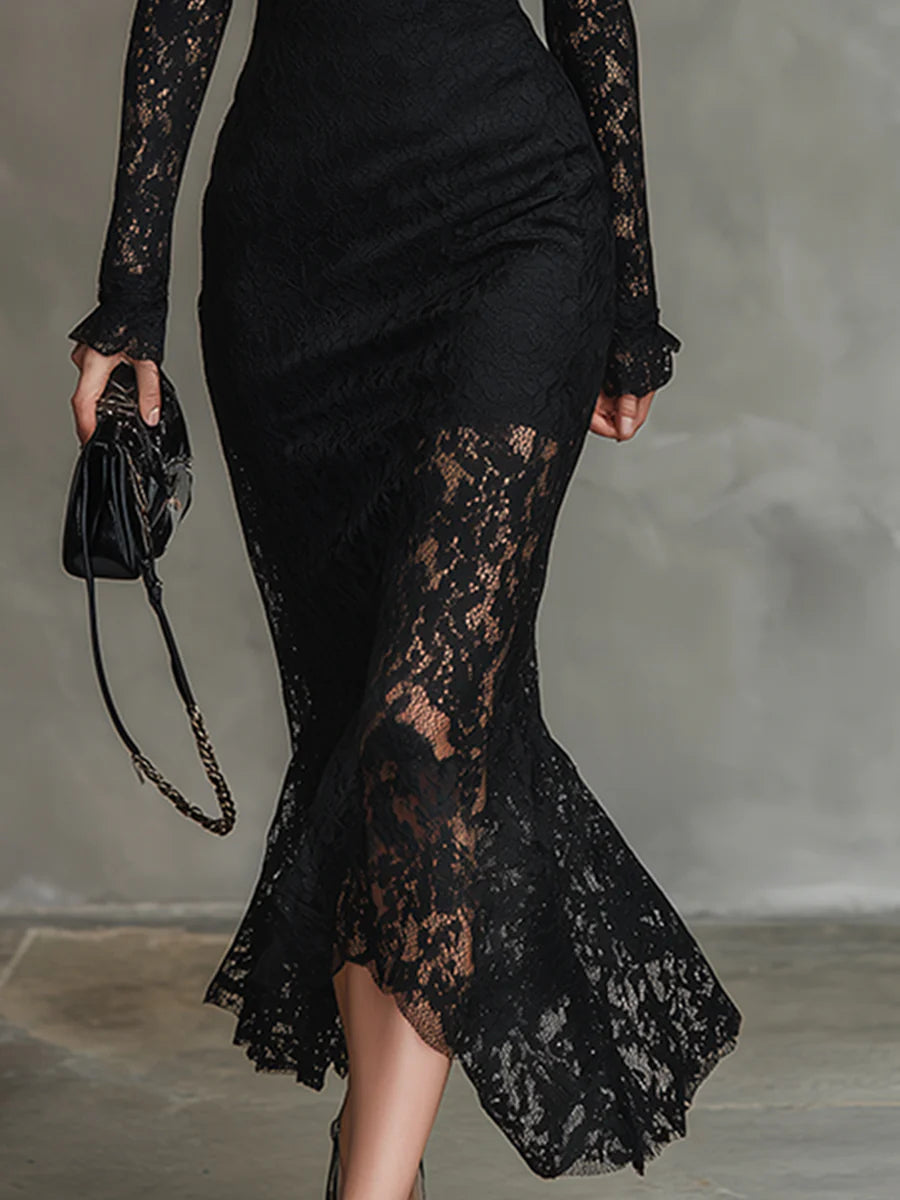 Veronika | Vestido de Noche en Encaje Floral