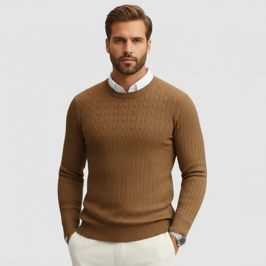 Aron | Jersey de Punto Trenzado Esencial para Hombre