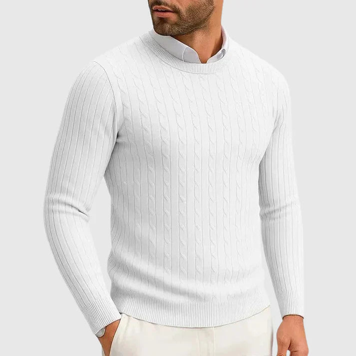 Aron | Jersey de Punto Trenzado Esencial para Hombre