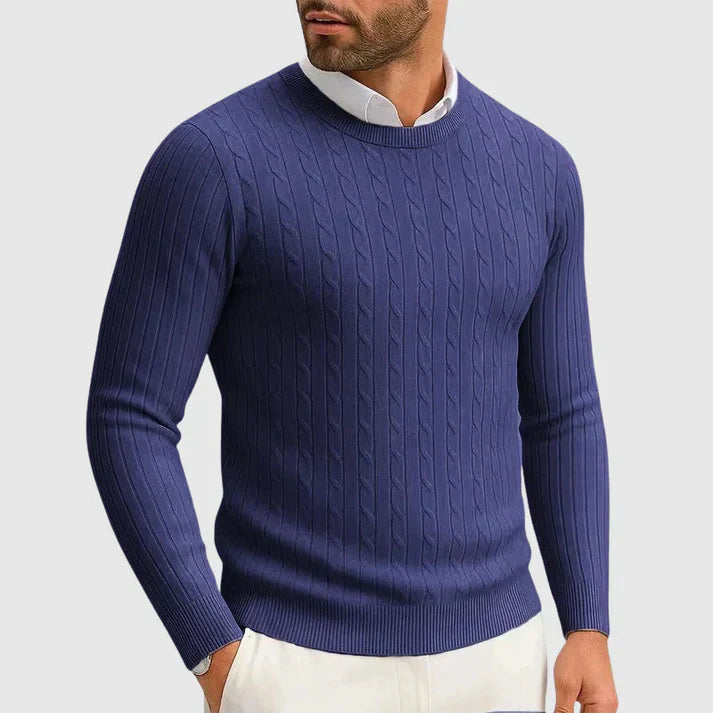 Aron | Jersey de Punto Trenzado Esencial para Hombre