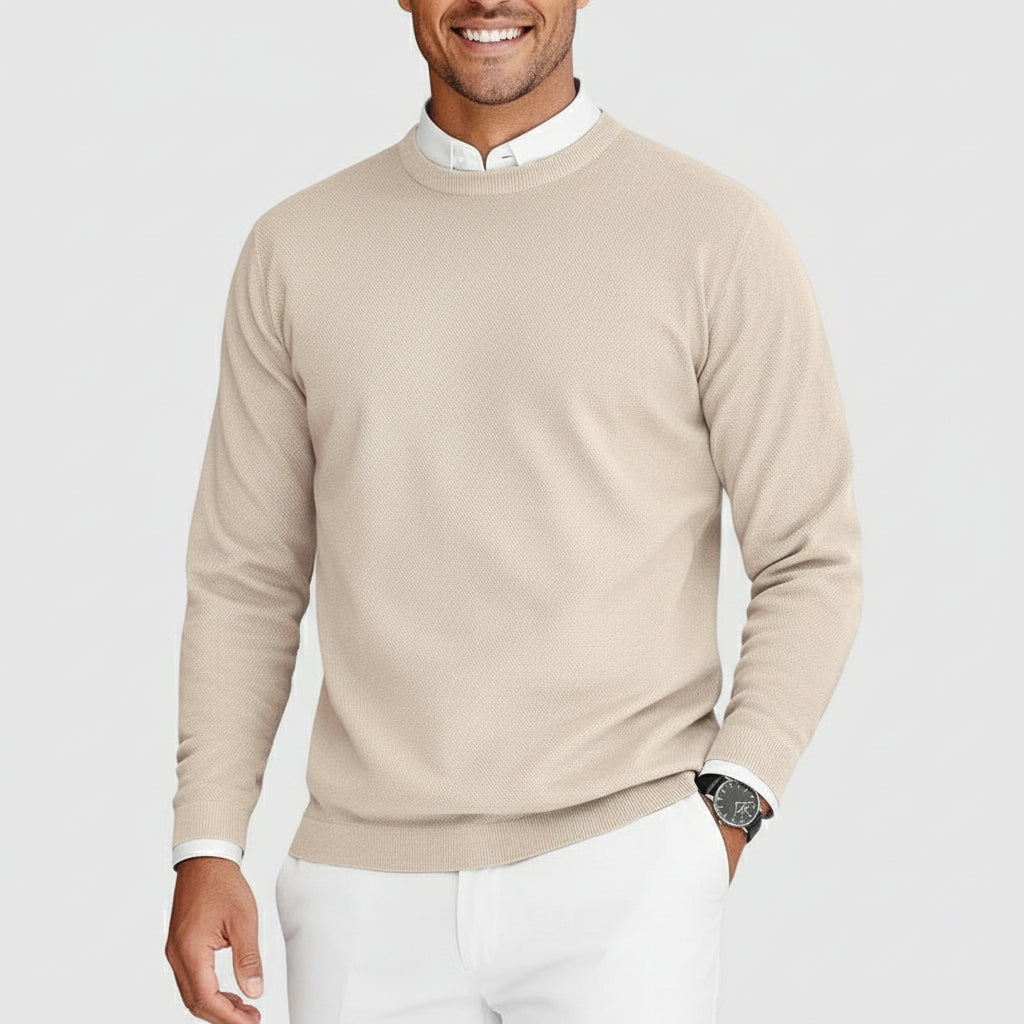 Casper | Suéter de Cuello Redondo para Hombre Blanco
