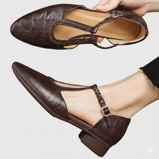 Valentina | Mocasín de Ante con Cadena Plata