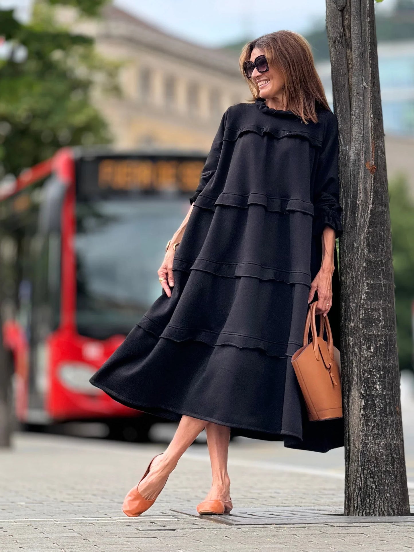 Laura | Vestido con volantes y bolsillos