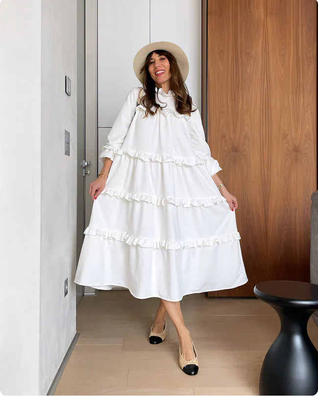 Laura | Vestido con volantes y bolsillos