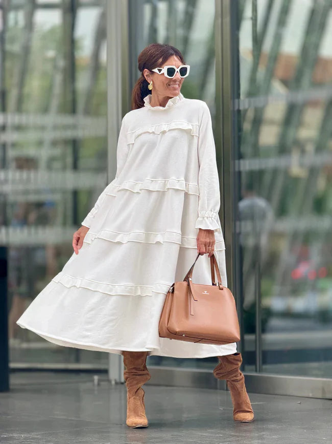 Laura | Vestido con volantes y bolsillos