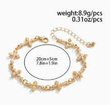 Margarita | Pulsera Flor en Latón Chapado