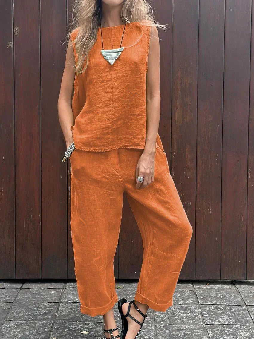 SABRINA | Conjunto de verano de dos piezas con comodidad ligera y estilo moderno para todos los días
